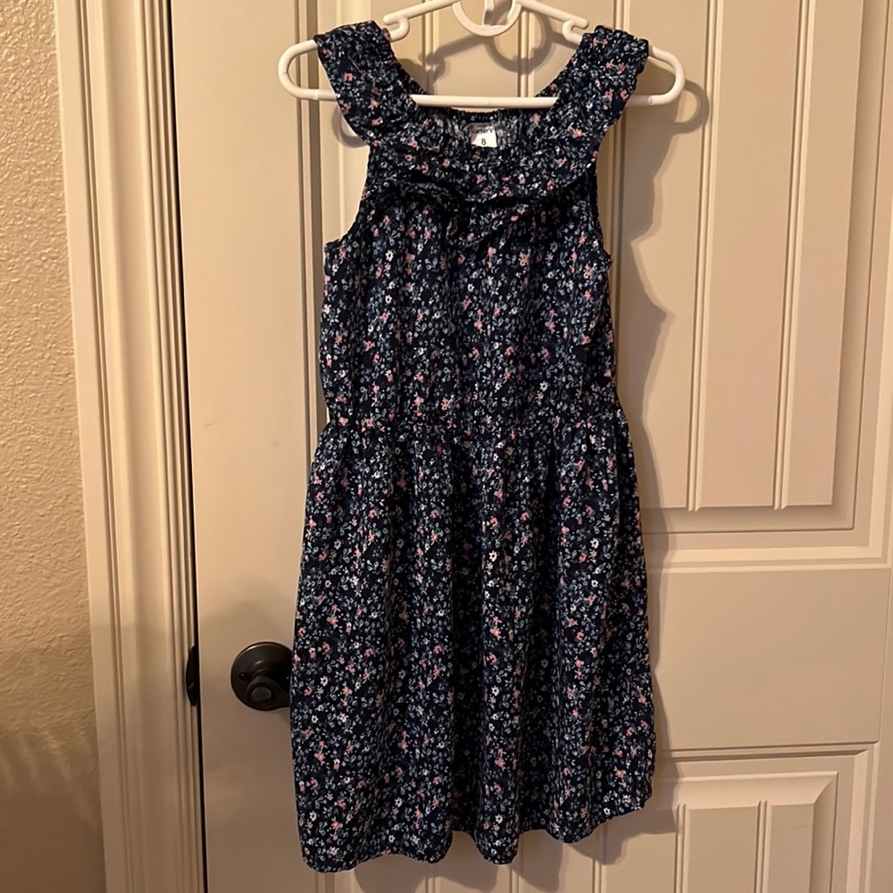 Navy floral print sundress